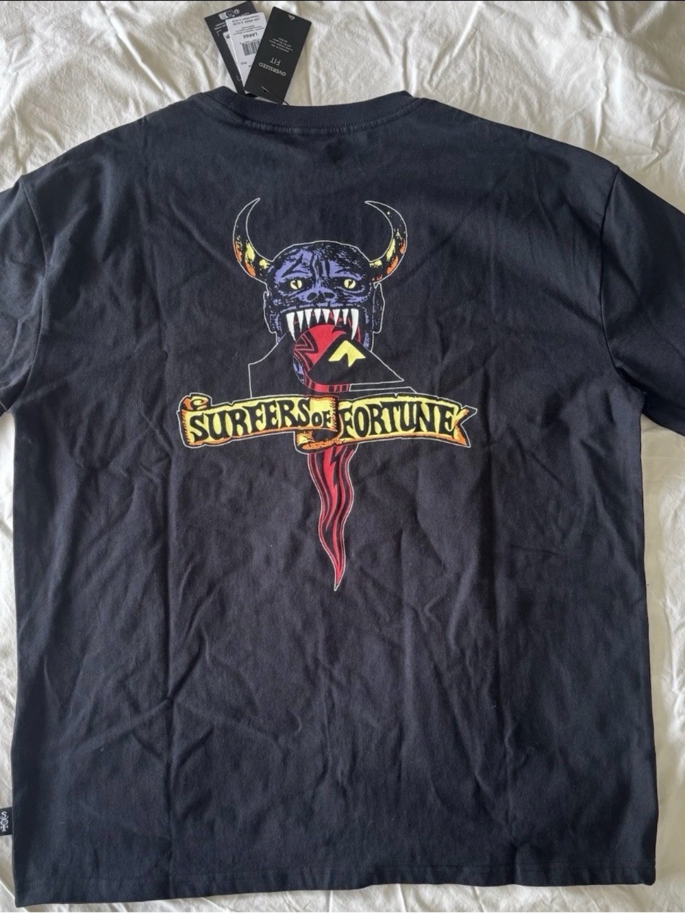 Quiksilver Black 'Surfers of Fortune' Graphic Tee